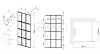 INVENA Kabina walk-in szkło - geometryczna kratka profil czarny 100 x 200 AK-32-107-S 